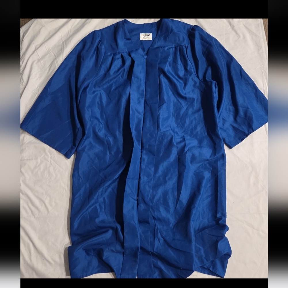 Jostens XL Blue zip up graduation gown #WT1